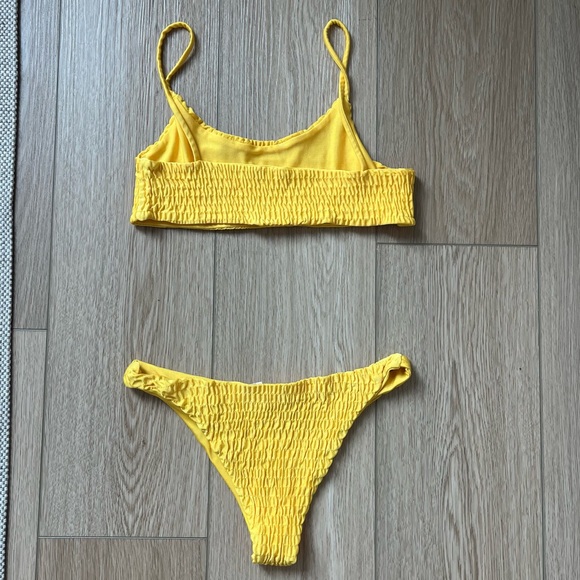 Yellow Textured Bikini Set - Picture 2 of 5